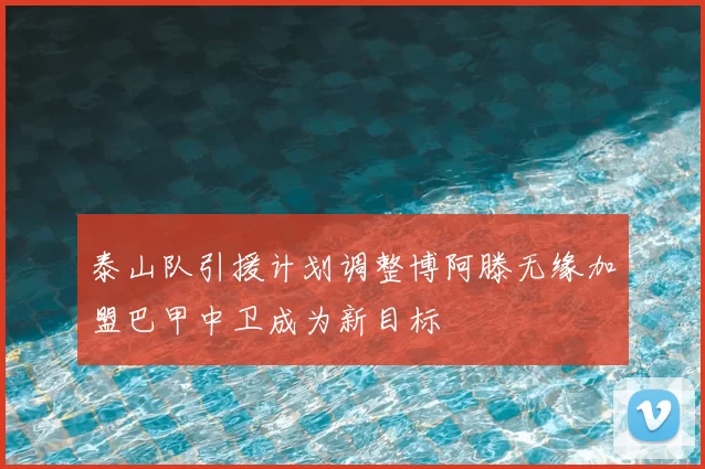 泰山队引援计划调整博阿滕无缘加盟巴甲中卫成为新目标